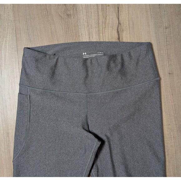 Under Armour Size L Heatgear Gray Motion Ankle Legging Compression Pocket - Picture 6 of 12